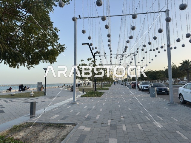 ممشى همس كورنيش الدمام مع زينة رمضان