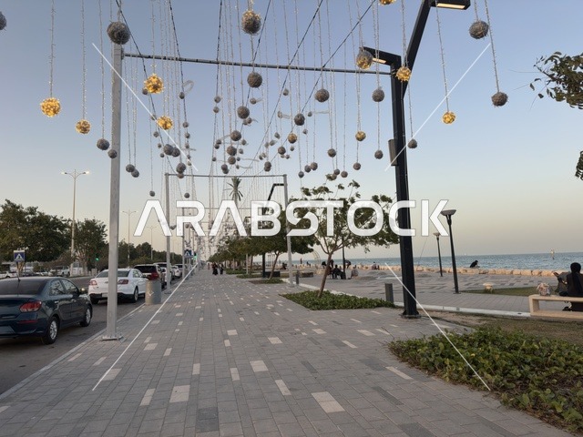 Ramadan Decorations on Dammam Corniche Hams Walkway