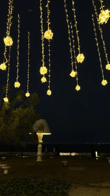 زينة رمضان في ممشى همس بكورنيش الدمام