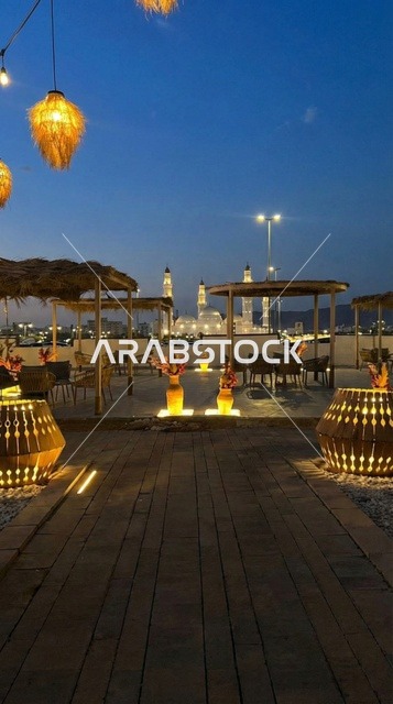 إطلالة مسجد قباء من واحة ميلاف في المدينة المنورة