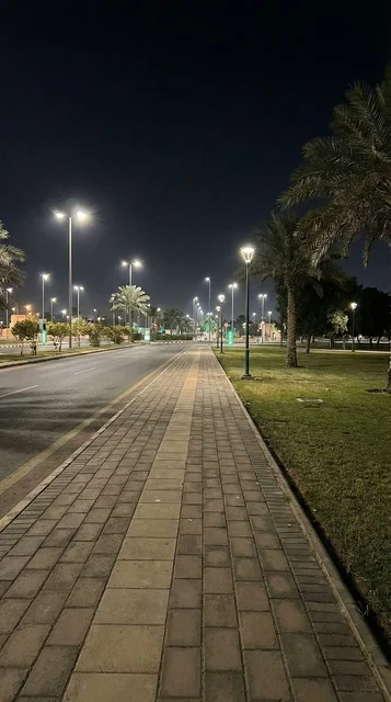 King Fahd Park Medina Walkway at Night