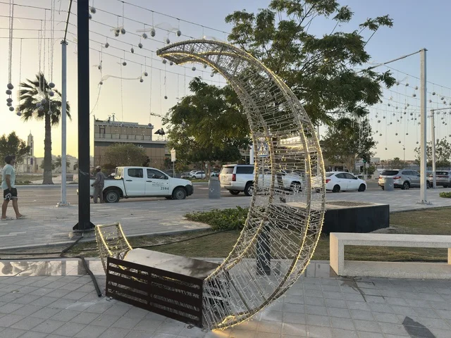 Ramadan Crescent Moon Installation at Dammam Corniche