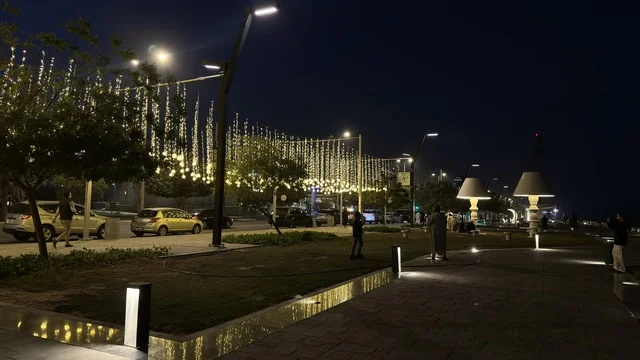 Ramadan Lights at Hams Walkway Dammam Corniche Night
