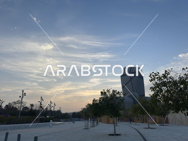 Ithra King Abdulaziz Center Dhahran Architecture at Sunset