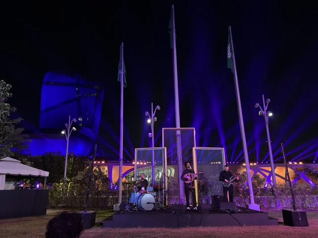 Musical Band Performing at Ithra Dhahran at Night