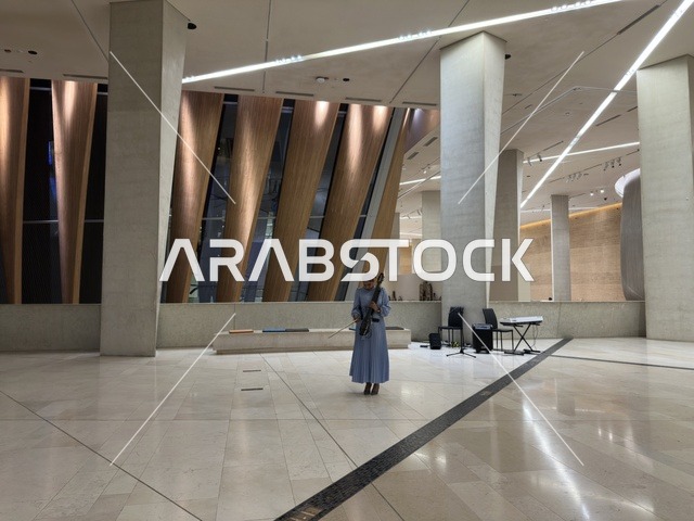 Ithra Dhahran Modern Interior with Musician Cello