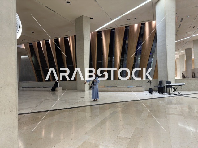 Musician at Ithra Center Dhahran Modern Architecture