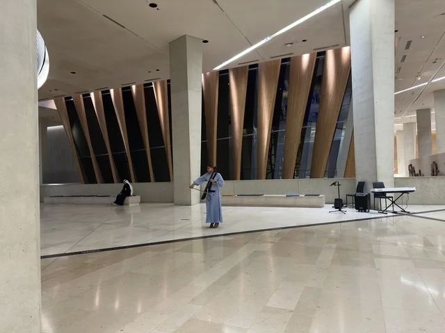 Musician at Ithra Center Dhahran Modern Architecture
