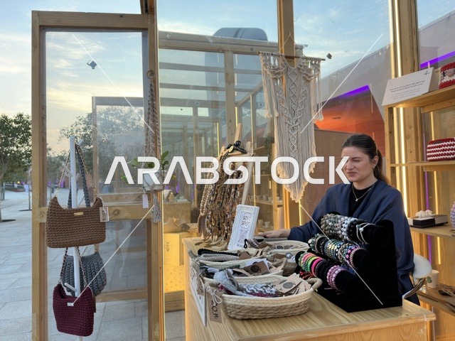 Saudi Woman at Creative Market in Ithra Dhahran