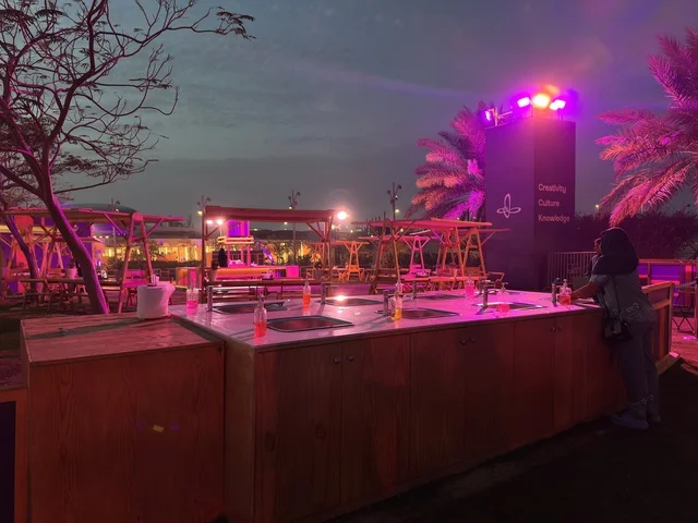 Ithra Dhahran Outdoor Event Space with Neon Lighting
