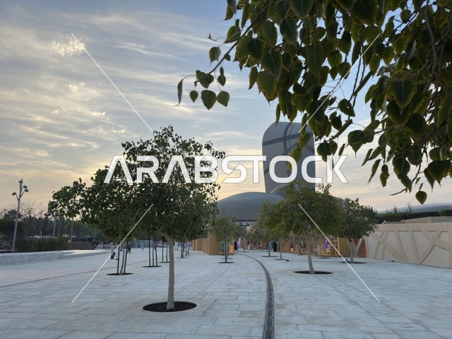 Ithra Center Dhahran Modern Architecture at Sunset