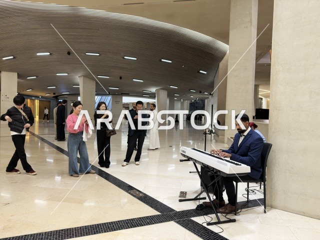 Musician Playing Piano at Ithra Center Dhahran