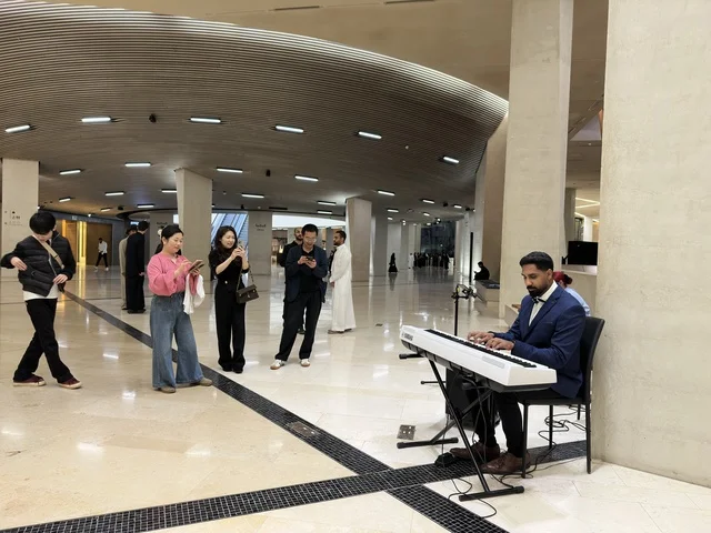 Musician Playing Piano at Ithra Center Dhahran
