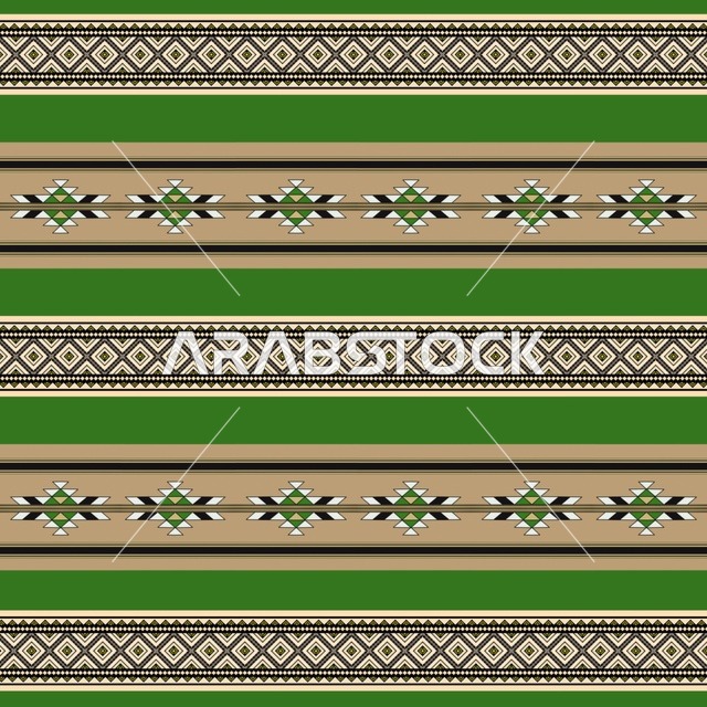 Traditional Saudi Sadu Geometric Weaving Pattern