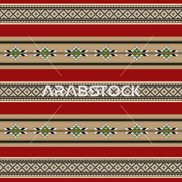 Traditional Arabic Sadu Weaving Geometric Pattern