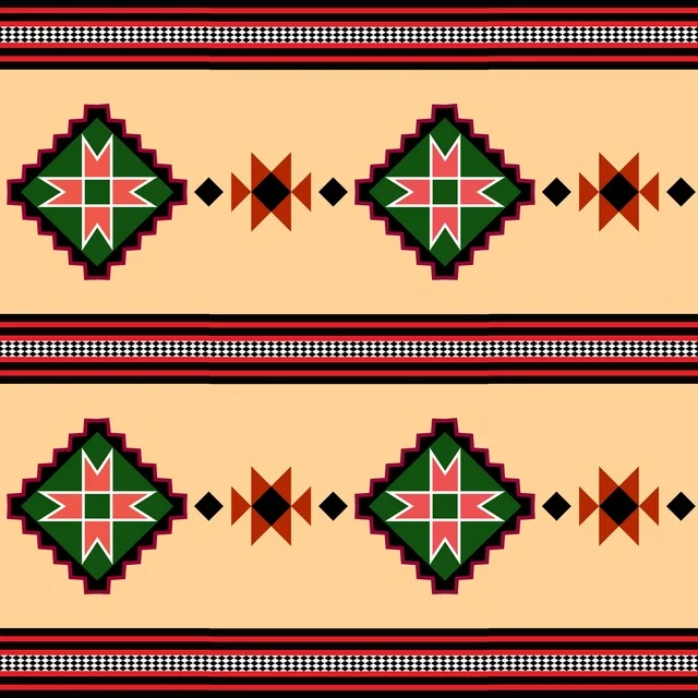 Traditional Arabic Sadu Pattern and Geometric Weaving