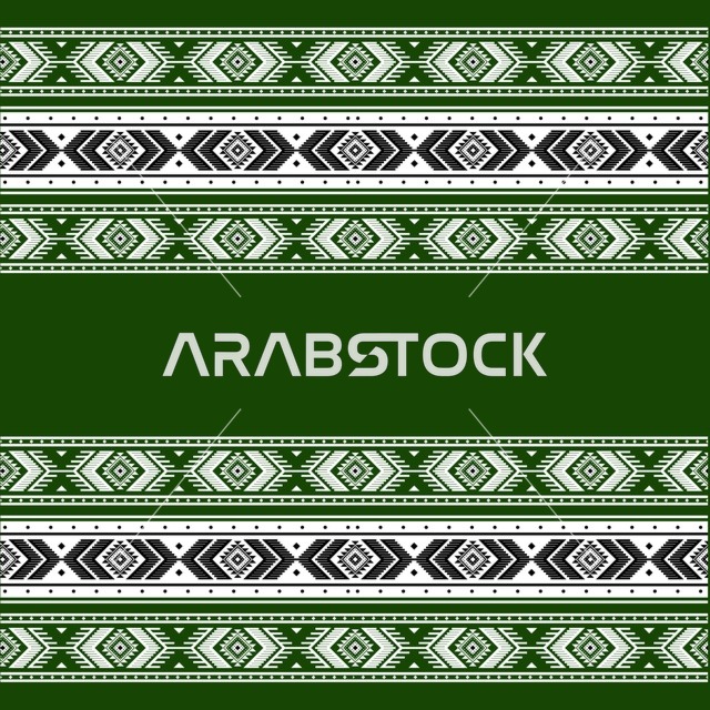 Traditional Green Sadu Weaving Pattern Background