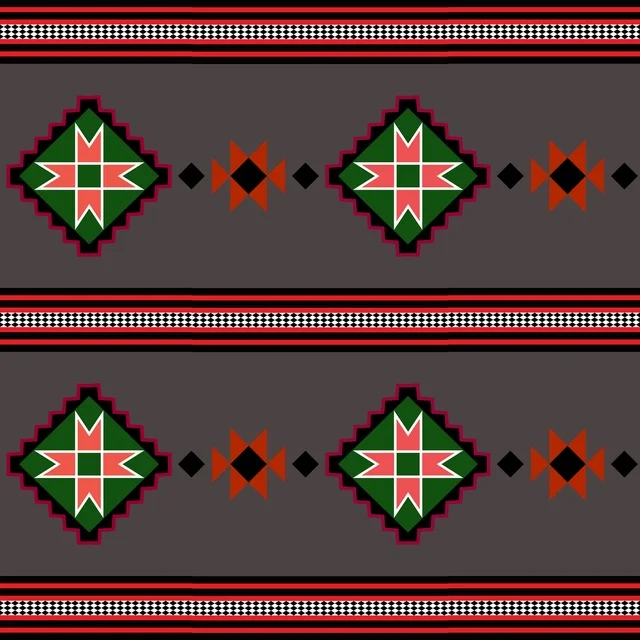 نمط السدو العربي التقليدي مع زخارف هندسية