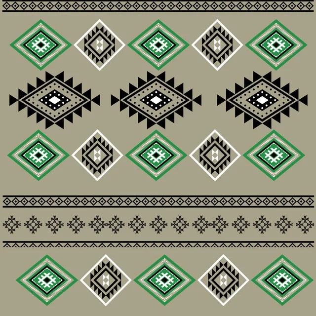 نمط السدو التقليدي مع زخارف هندسية قبلية