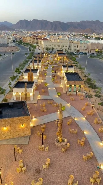 Medina Market and Outdoor Restaurants at Sunset
