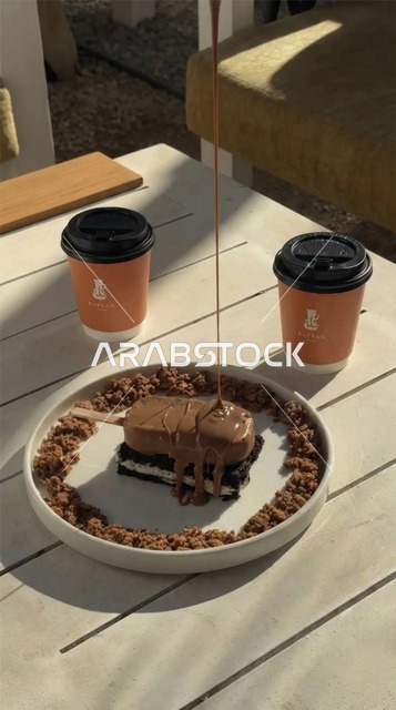 Chocolate Dessert and Coffee at Palm Oasis Farm Medina