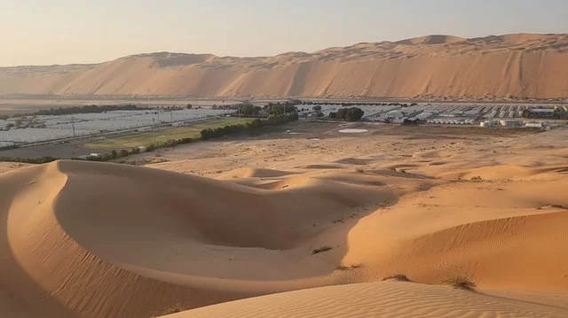 Liwa Desert Abu Dhabi Golden Sand Dunes Landscape