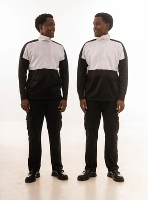 Omani Men in Athletic Uniform on White Background