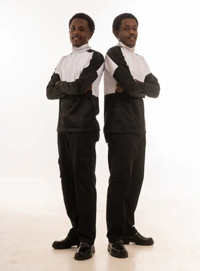 Omani Men in Athletic Jackets in Studio