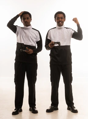 Omani Men Gaming on White Background