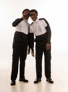 Omani Men in Uniform with Camera Lens in Studio