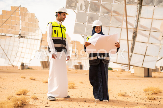 Saudi Professional Engineers at Desert Solar Power Station