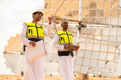 Omani Engineers at Desert Solar Power Plant