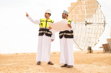 Omani Engineers at Desert Solar Power Plant