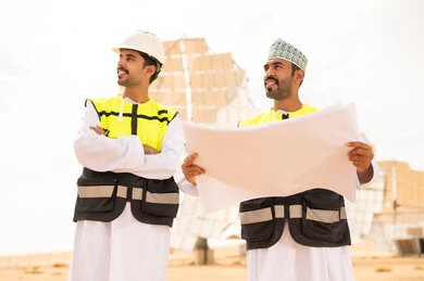 Omani Engineers at Solar Power Plant Site