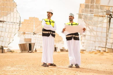 Omani Engineers at Solar Power Plant Facility
