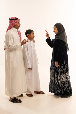 Saudi Family Disagreement and Discipline in Studio