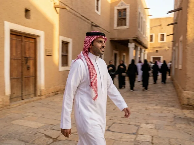Saudi Man in Old Riyadh Historic District