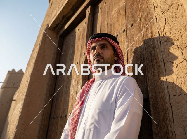 Saudi Man in Old Riyadh Traditional Heritage Site
