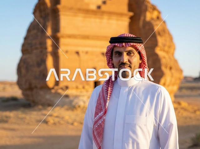 Saudi Man in Old Riyadh at Historical Site