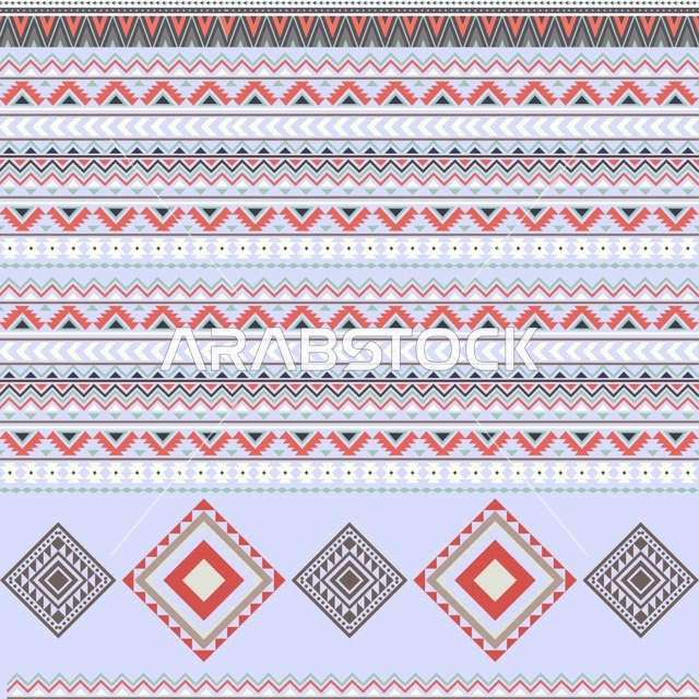 نقش السدو السعودي التقليدي والتصاميم الهندسية