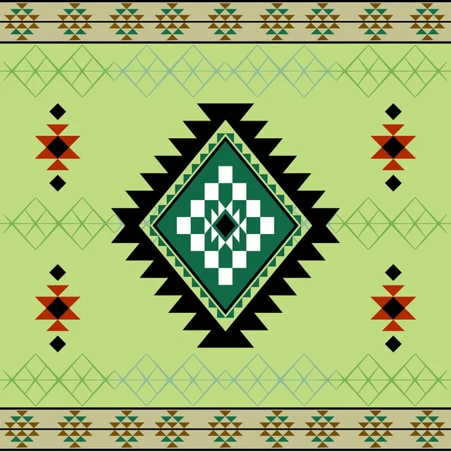 Traditional Saudi Sadu Geometric Weaving Pattern