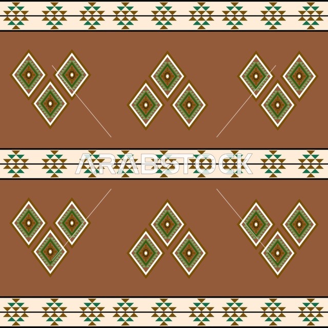 Traditional Saudi Sadu Geometric Pattern Background