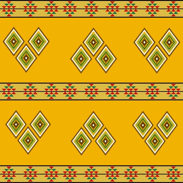 نقش سدو تراثي سعودي وزخارف هندسية