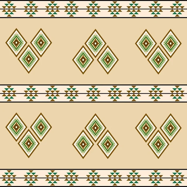 نقش سدو سعودي تراثي بنمط هندسي