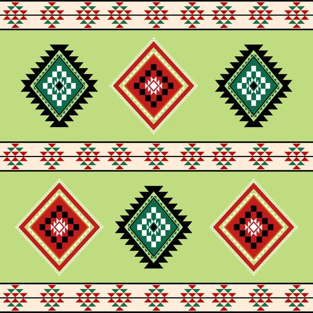 نقش السدو السعودي التراثي والزخارف الهندسية