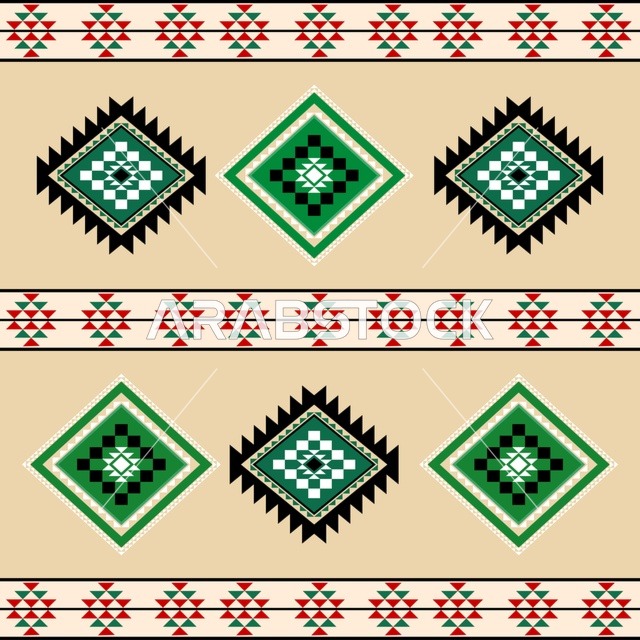 نقش السدو التراثي السعودي الهندسي التقليدي