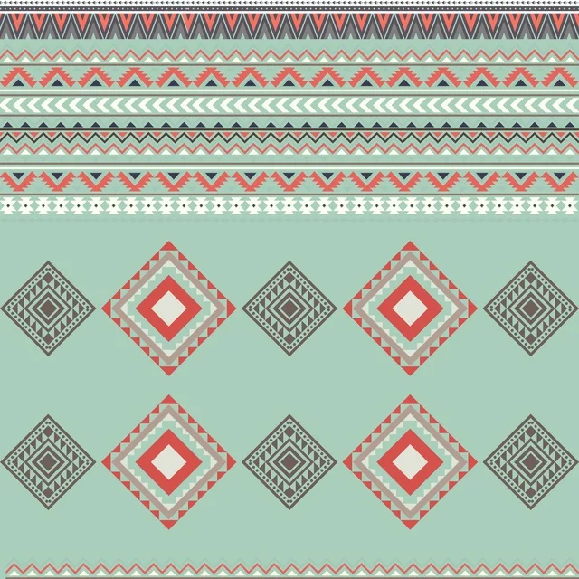 خلفية نقش السدو السعودي التقليدي بزخارف هندسية ملونة