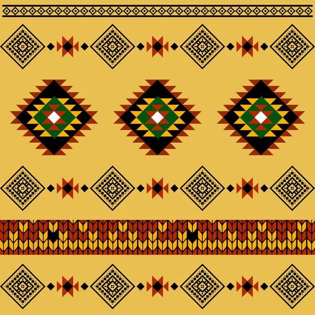 Traditional Saudi Sadu Geometric Heritage Pattern