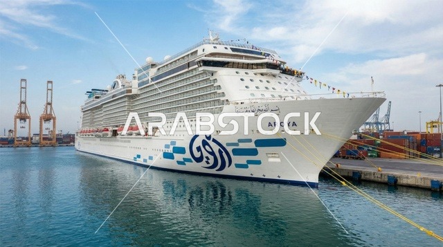 سفينة أرويا كروز السعودية الفاخرة في ميناء جدة الإسلامي
