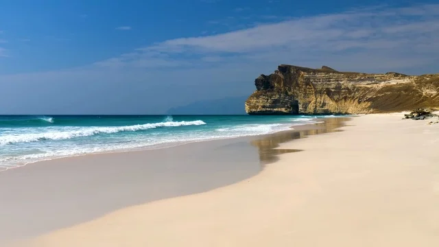 Eftalquot Beach Salalah Dhofar Turquoise Sea Coast